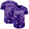 Custom Tie Dye Purple-White Authentic Baseball Jersey