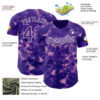 Custom Tie Dye Purple-White Authentic Baseball Jersey