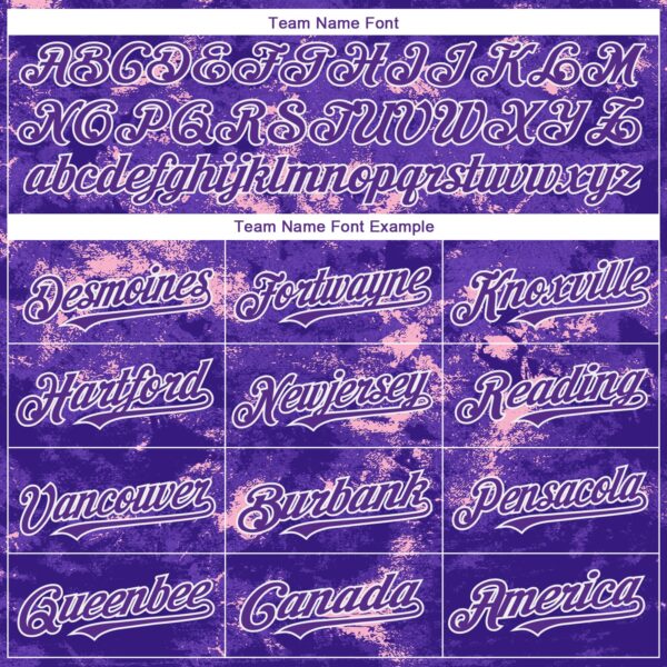 Custom Tie Dye Purple-White Authentic Baseball Jersey