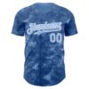 Custom Tie Dye Light Blue-White Authentic Baseball Jersey