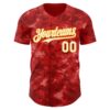 Custom Tie Dye White-Gold Authentic Baseball Jersey