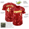 Custom Tie Dye White-Gold Authentic Baseball Jersey