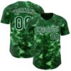 Custom Tie Dye Green-White Authentic Baseball Jersey