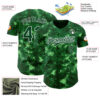 Custom Tie Dye Green-White Authentic Baseball Jersey