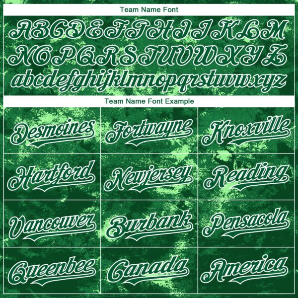 Custom Tie Dye Green-White Authentic Baseball Jersey