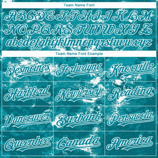 Custom Tie Dye Teal-White Authentic Baseball Jersey