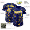 Custom Tie Dye Yellow-White Authentic Baseball Jersey