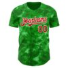 Custom Tie Dye Red-White Authentic Baseball Jersey