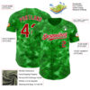 Custom Tie Dye Red-White Authentic Baseball Jersey