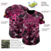 Custom Tie Dye Pink-Black Authentic Baseball Jersey