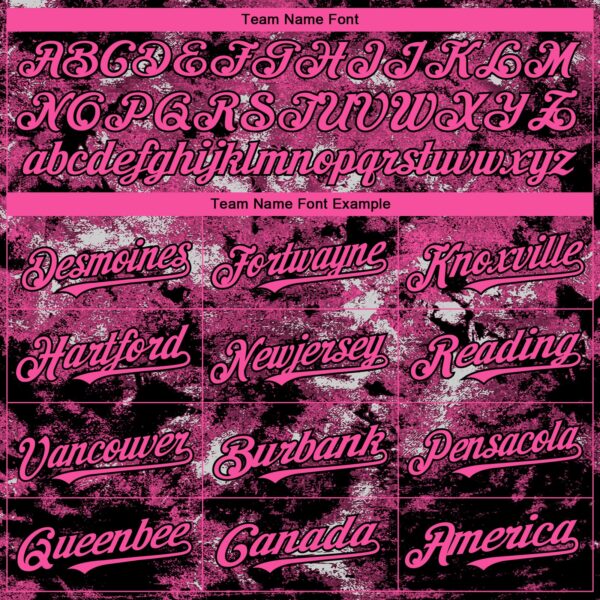 Custom Tie Dye Pink-Black Authentic Baseball Jersey