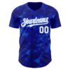 Custom Tie Dye White-Light Blue Authentic Baseball Jersey