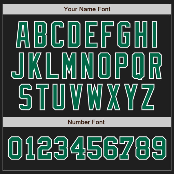 Custom Black Kelly Green-White Authentic Two Tone Baseball Jersey