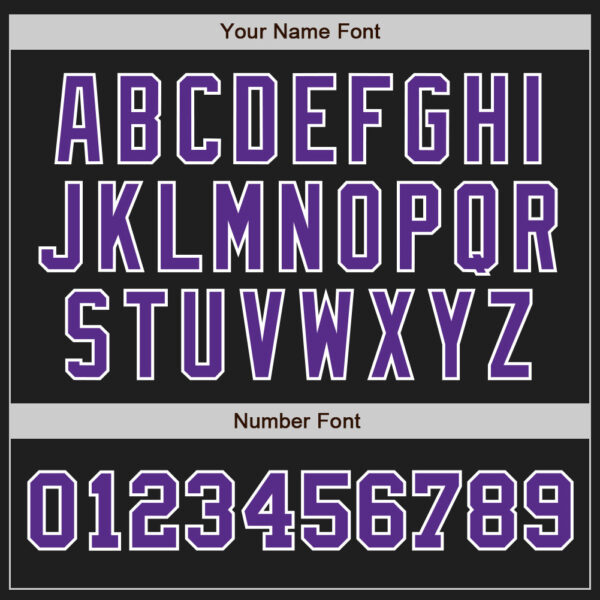 Custom Black Purple-White Authentic Two Tone Baseball Jersey