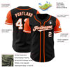 Custom Black White-Orange Authentic Two Tone Baseball Jersey