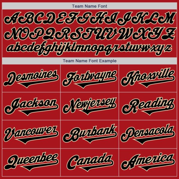 Custom Red Black-Cream Authentic Two Tone Baseball Jersey