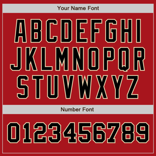 Custom Red Black-Cream Authentic Two Tone Baseball Jersey