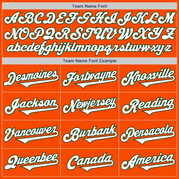 Custom Orange White-Green Authentic Two Tone Baseball Jersey