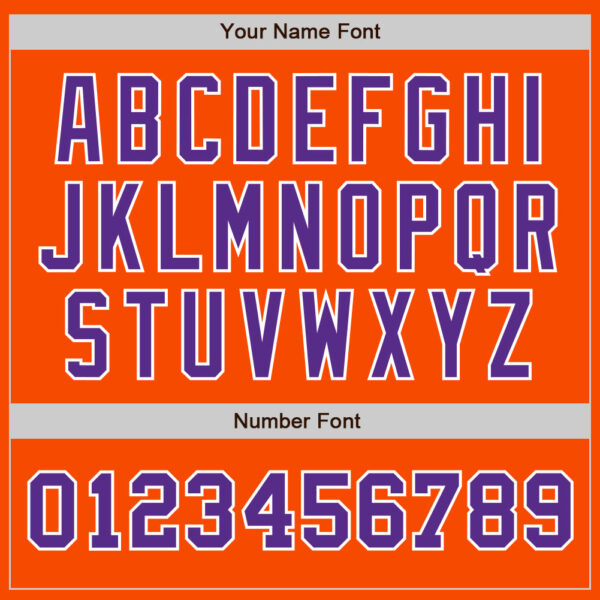 Custom Orange Purple-White Authentic Two Tone Baseball Jersey