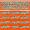 Custom Orange Teal-White Authentic Two Tone Baseball Jersey