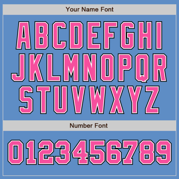 Custom Powder Blue Pink-Black Authentic Two Tone Baseball Jersey