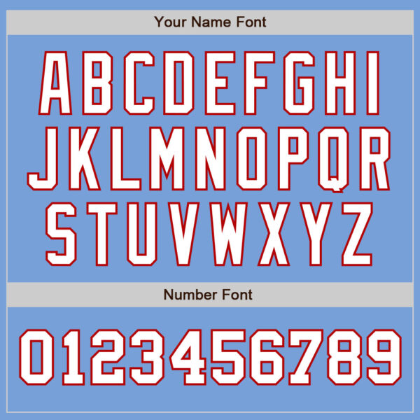 Custom Light Blue White-Red Authentic Two Tone Baseball Jersey