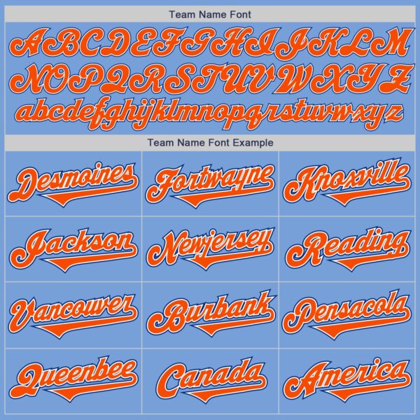 Custom Light Blue Orange-Royal Authentic Two Tone Baseball Jersey