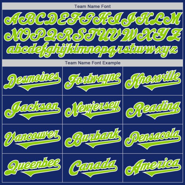 Custom Royal Neon Green-White Authentic Two Tone Baseball Jersey