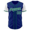 Custom Royal Kelly Green-White Authentic Two Tone Baseball Jersey