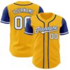 Custom Gold White-Royal Authentic Two Tone Baseball Jersey