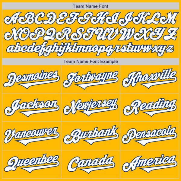 Custom Gold White-Royal Authentic Two Tone Baseball Jersey