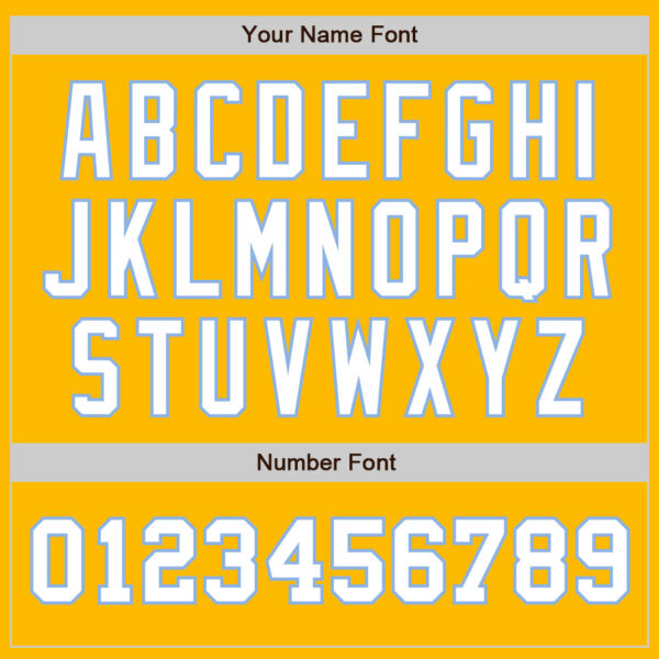 Custom Gold White-Light Blue Authentic Two Tone Baseball Jersey