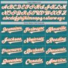 Custom Teal White-Orange Authentic Two Tone Baseball Jersey