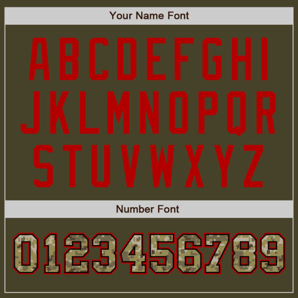 Custom Olive Camo-Black Authentic Two Tone Salute To Service Baseball Jersey