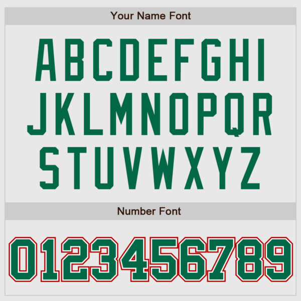 Custom White Kelly Green-Red Authentic Two Tone Baseball Jersey