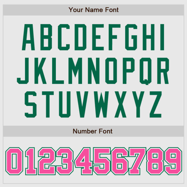 Custom White Pink-Kelly Green Authentic Two Tone Baseball Jersey