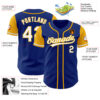 Custom Royal White-Gold Authentic Two Tone Baseball Jersey