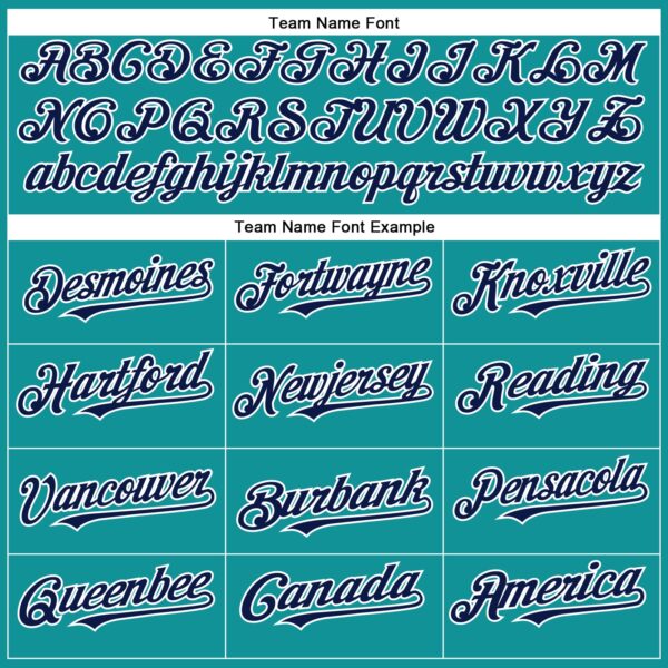 Custom Teal Navy-White Authentic Two Tone Baseball Jersey