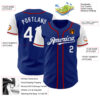Custom Royal White-Red Authentic Two Tone Baseball Jersey