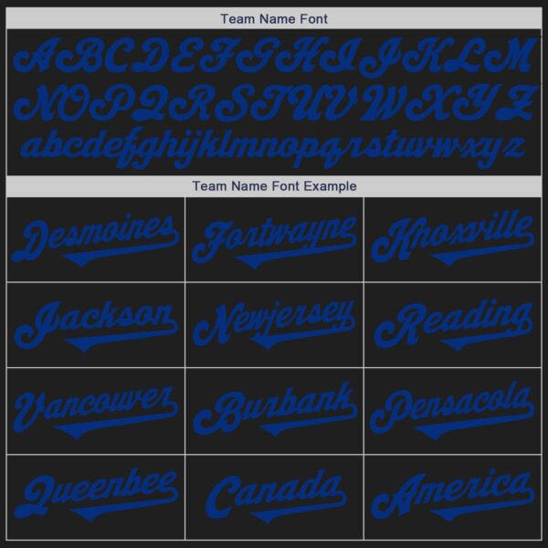 Custom Black Royal Authentic Two Tone Baseball Jersey