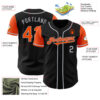 Custom Black Orange-Gray Authentic Two Tone Baseball Jersey