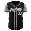 Custom Black White-Gray Authentic Two Tone Baseball Jersey