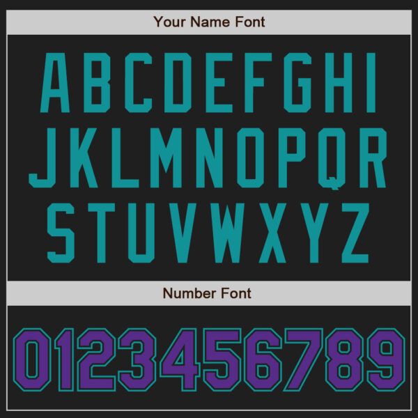 Custom Black Purple-Teal Authentic Two Tone Baseball Jersey