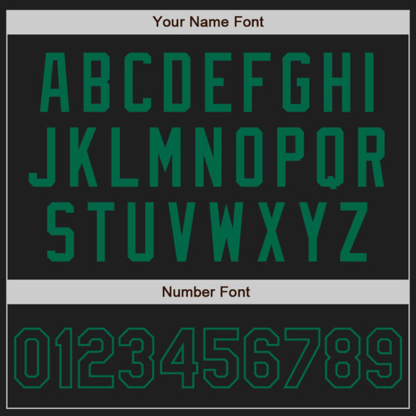 Custom Black Kelly Green Authentic Two Tone Baseball Jersey