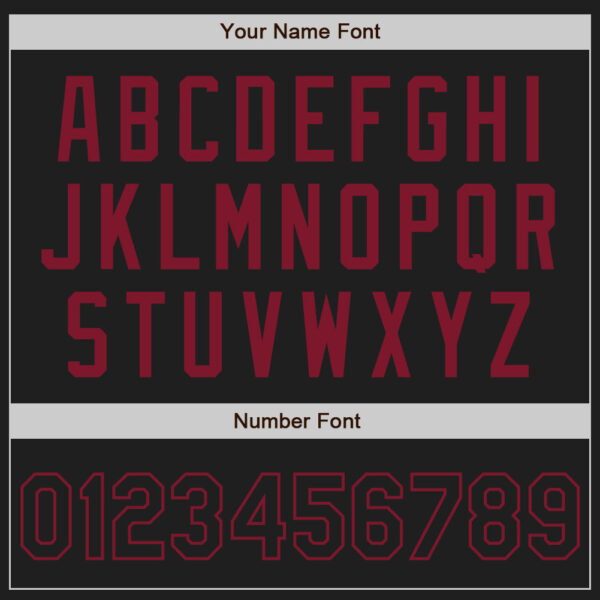 Custom Black Crimson Authentic Two Tone Baseball Jersey