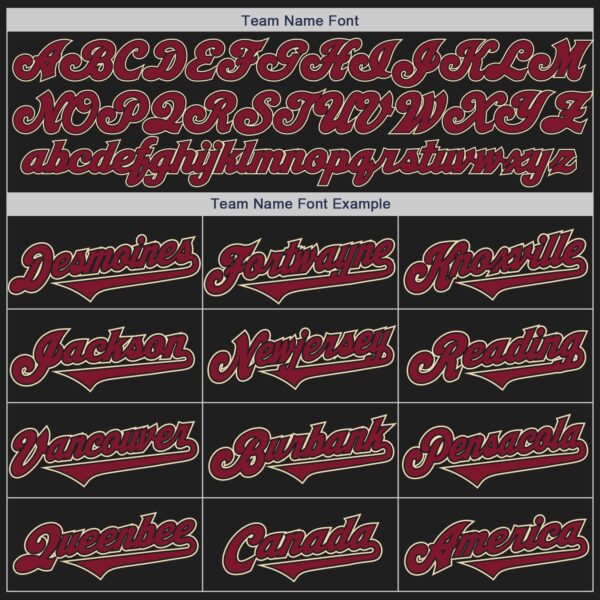 Custom Black Crimson-Cream Authentic Two Tone Baseball Jersey