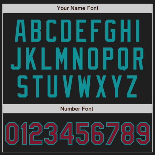 Custom Black Crimson-Teal Authentic Two Tone Baseball Jersey