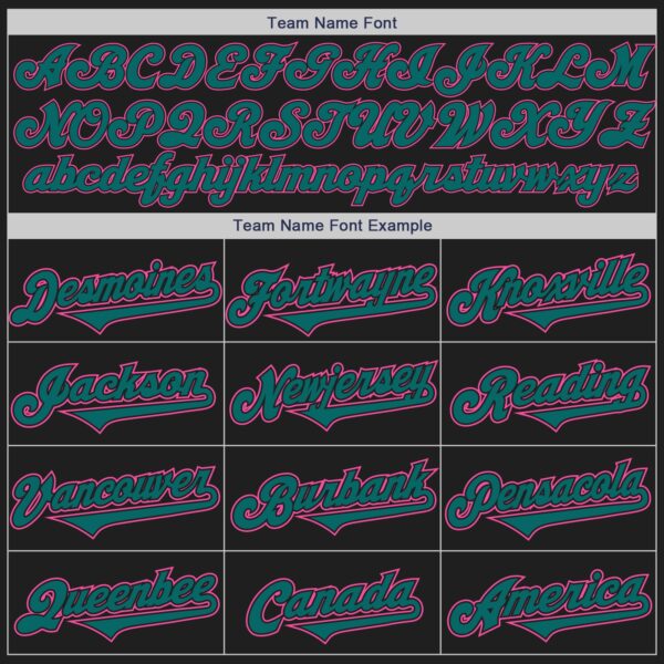 Custom Black Teal-Pink Authentic Two Tone Baseball Jersey