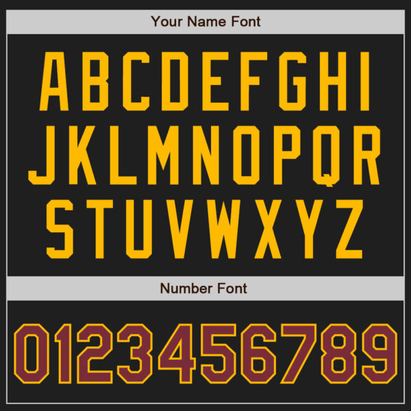 Custom Black Burgundy-Gold Authentic Two Tone Baseball Jersey