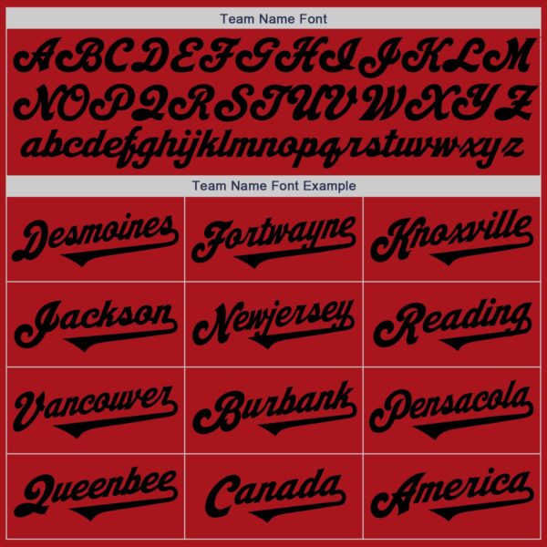 Custom Red Black Authentic Two Tone Baseball Jersey